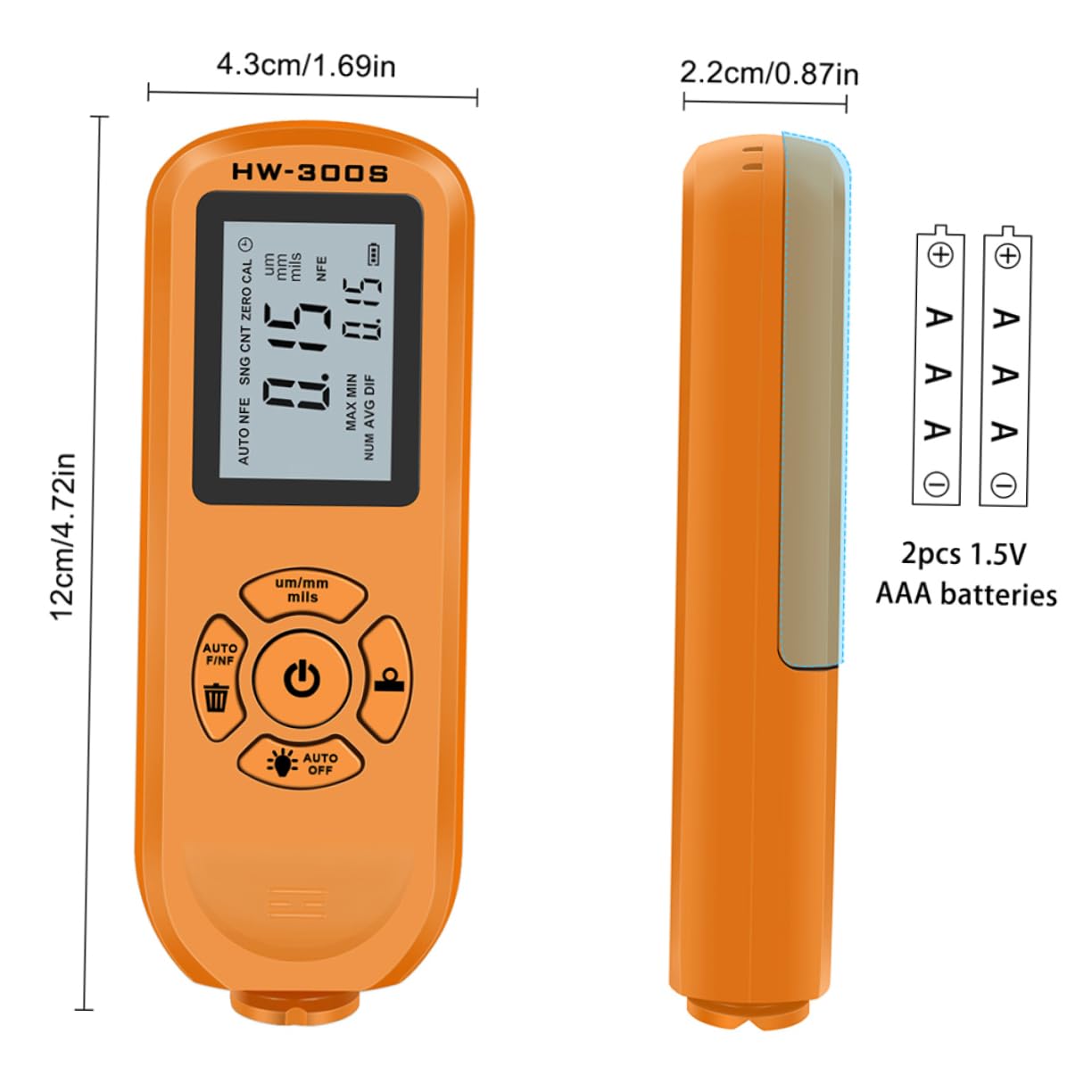 Ciieeo High Accuracy Car Thickness Gauge Portable Digital Thickness Meter Paint Coating Tester