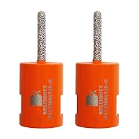 Vista 6 de Broca de rastrillo de mortero de diamante, enrutador de 4/25 pulgadas x 1 pulgada con rosca de 5/8-11 para señalar, granito, mármol, hormigón