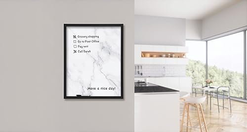 Miniatura 7 de Mikasa Home Accents - Pizarra blanca de mármol con bolígrafo de borrado en seco para oficina en casa, dormitorio, cocina, aula, 24 x 19 pulgadas,