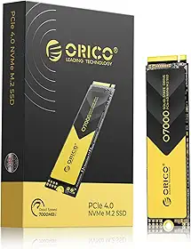 ORICO SSD NVMe de 1 TB PCIe 4.0 - até 7000 MB/s, SSD M.2 2280 PCIe 4.0X4 Unidade de estado sólido interna, dissipação de calor rápida, compatível com macOS Windows para jogadores e criadores - O7000