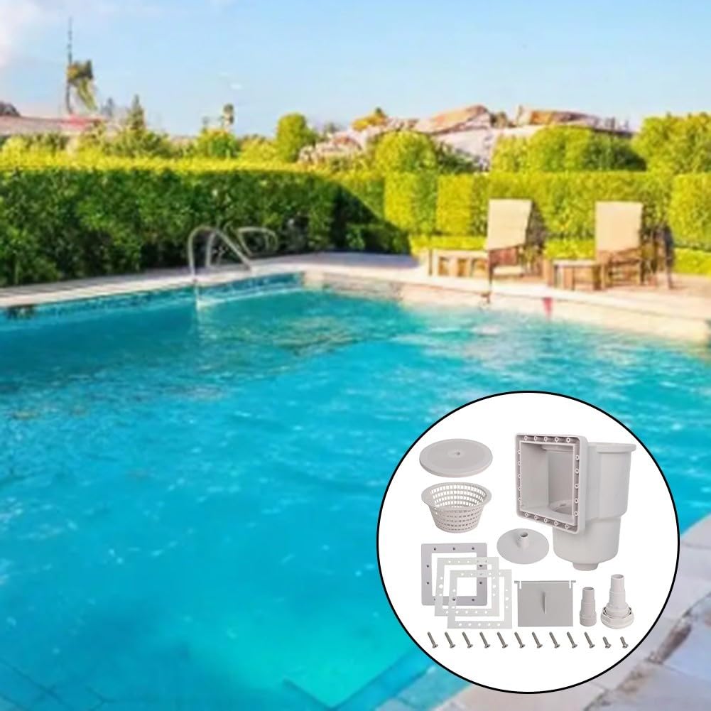 Kit skimmer fuori terra per piscina, prestazioni affidabili, facile manutenzione e pulizia, si adatta a tutte le pareti della piscina standard