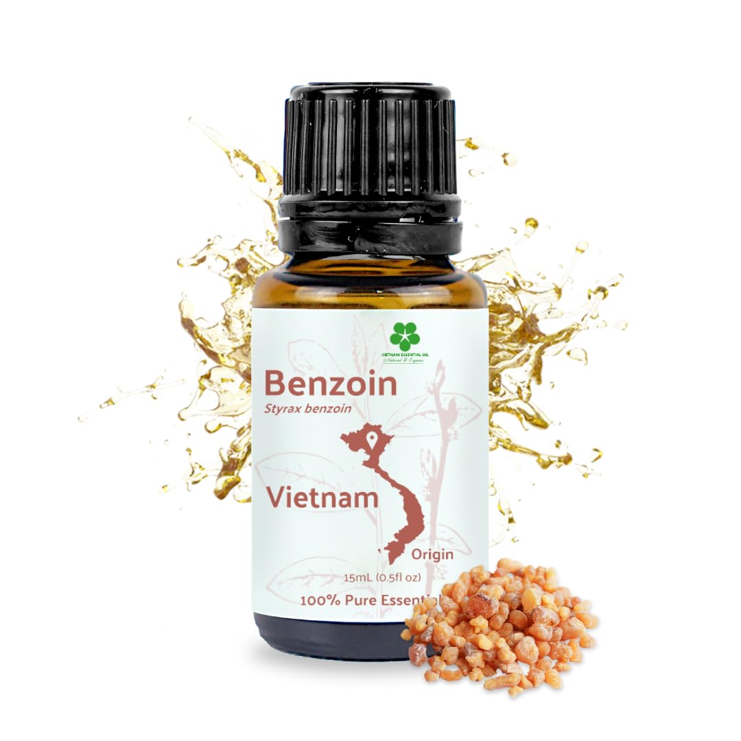 Benzoin Essential Oil - Direct from Malagassi Essential Oils - Pure Natural Benzoin Oil for Skin, Body, and Aromatherapy (15ml)