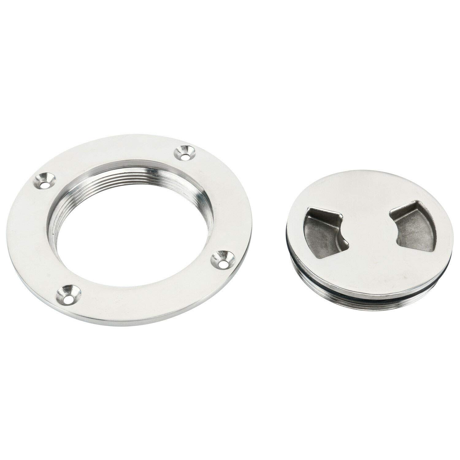 ISURE MARINE 3 inch Hatch 316 Stainless Steel Round Non Slip Inspection Hatch Deck Plate with Detachable Cover for Marine Boat Yacht