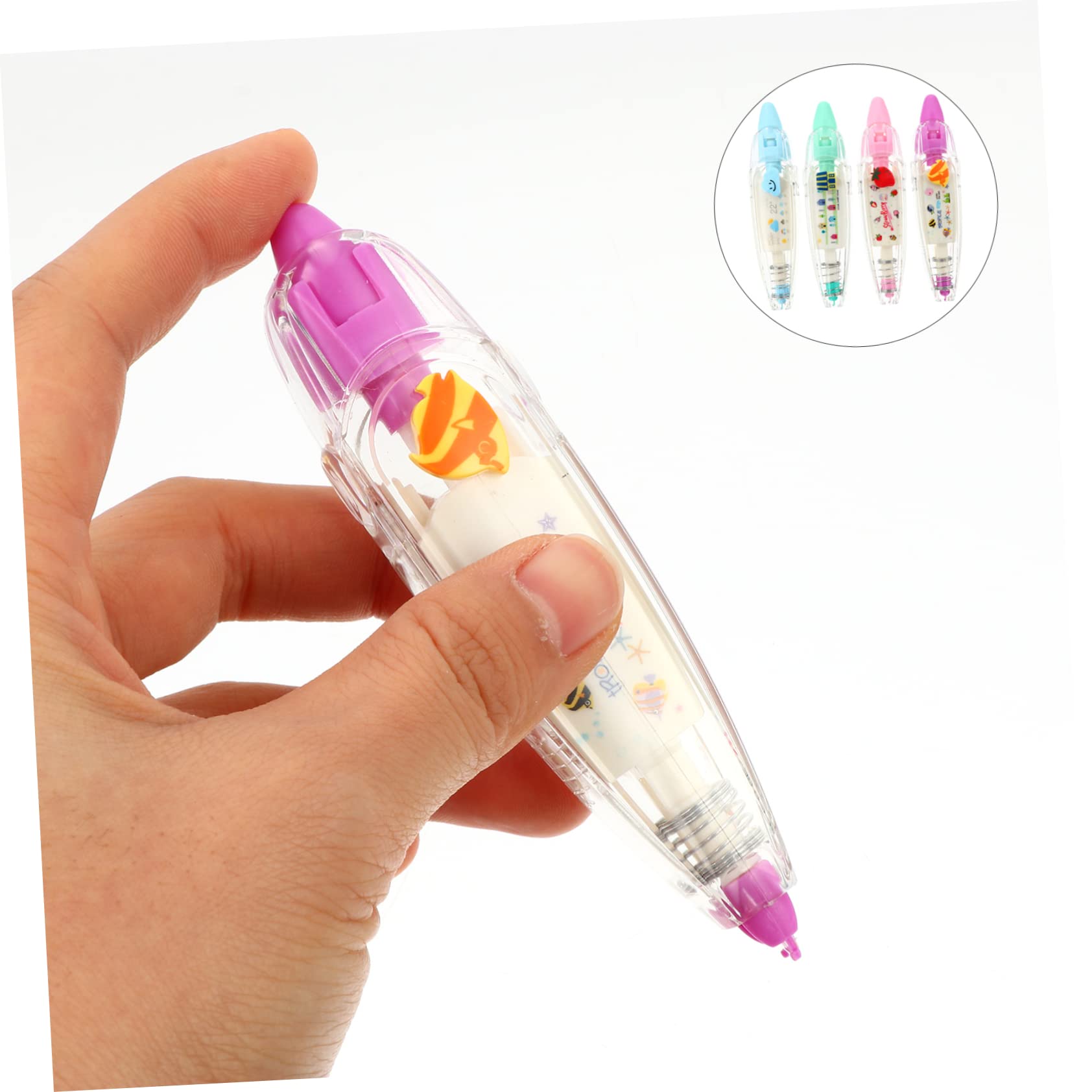 Gadpiparty 12stücke Niedliche Muster Korrekturband Stift Drucktyp Korrekturroller Für Scrapbooking Und Praktische Schreibwaren Mit Zufälligen Designs