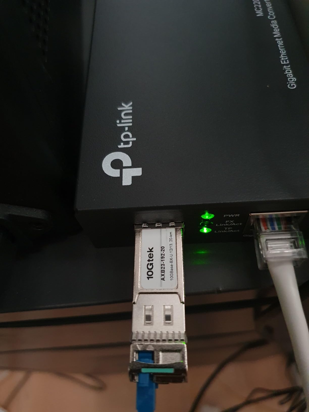 Works with (some?) SFP+ module