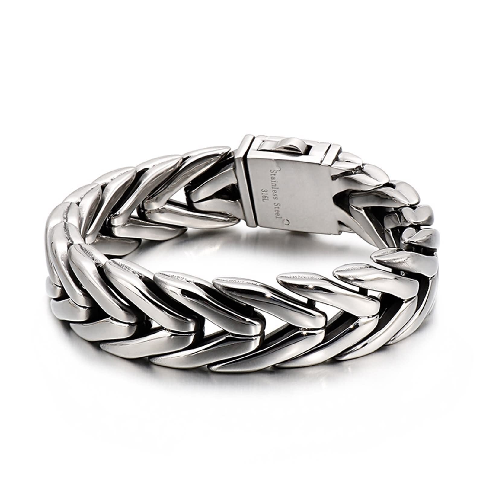 Armbänder Herren, Nützliche Geschenke für Männer Blumenförmige Schnalle Edelstahl für Jubiläum Geburtstag