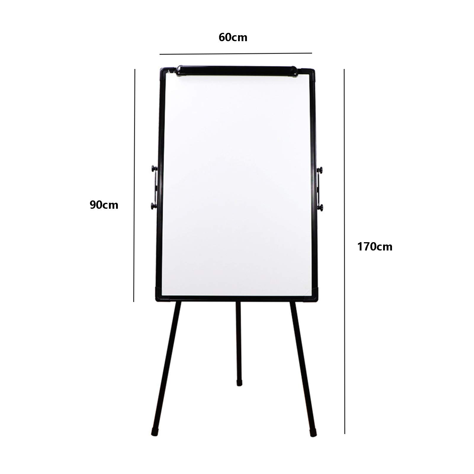 Maxtek Magnetisch Whiteboard Ezel - 90x60 Cm - Hoogteverstelbaar Statief - Inklapbaar - Flipchart - Voor Kantoor, School, Presentatie En Thuis - Zwart