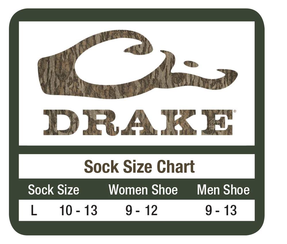 Drake Men's Merino Wool Cushion And Liner Cold Weather Boot Socks 2 Pair Sockshosiery, Charcoal/Black, Large