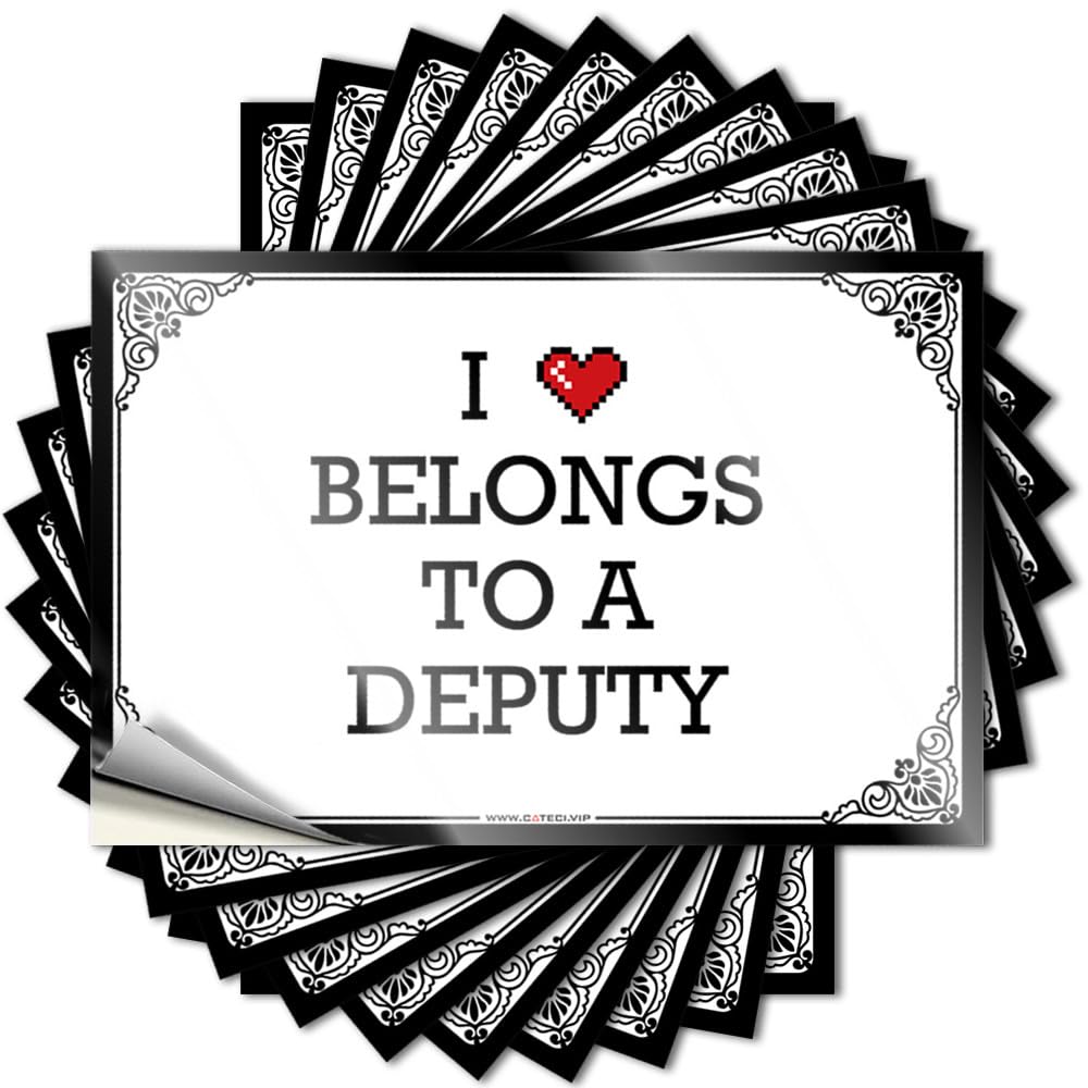 Fzfn Colour Farm Sticker Laptop | I Love Belongs To A Deputy Vintage Motorcycle Sticker Pack(8X12cm)