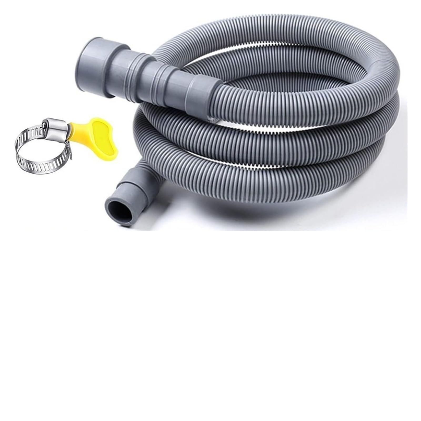 Tubo di scarico della lavatrice, Tubo di scarico universale for lavatrice - drenaggio flessibile grigio(0.8m)
