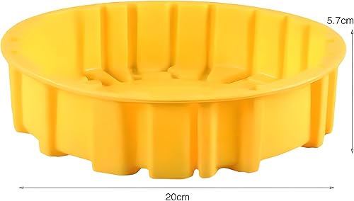 Miniatura 5 de Molde de silicona para hornear pastel de 8 pulgadas para fiesta de cumpleaños, molde de silicona