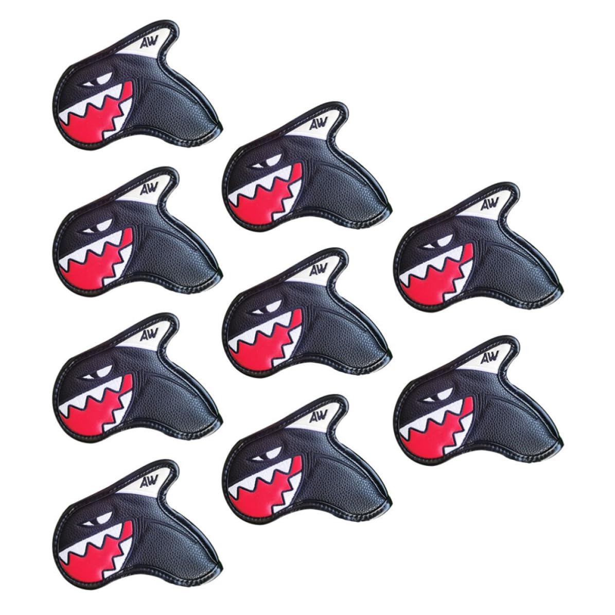 9 Piezas Funda para Putter de Golf Mallet Negra en PU, Protección