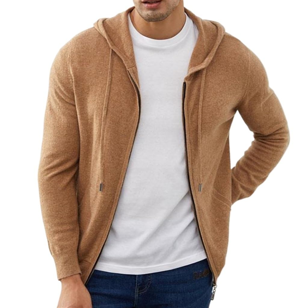 Pull en cachemire homme veste zippée chic et douce grand confort