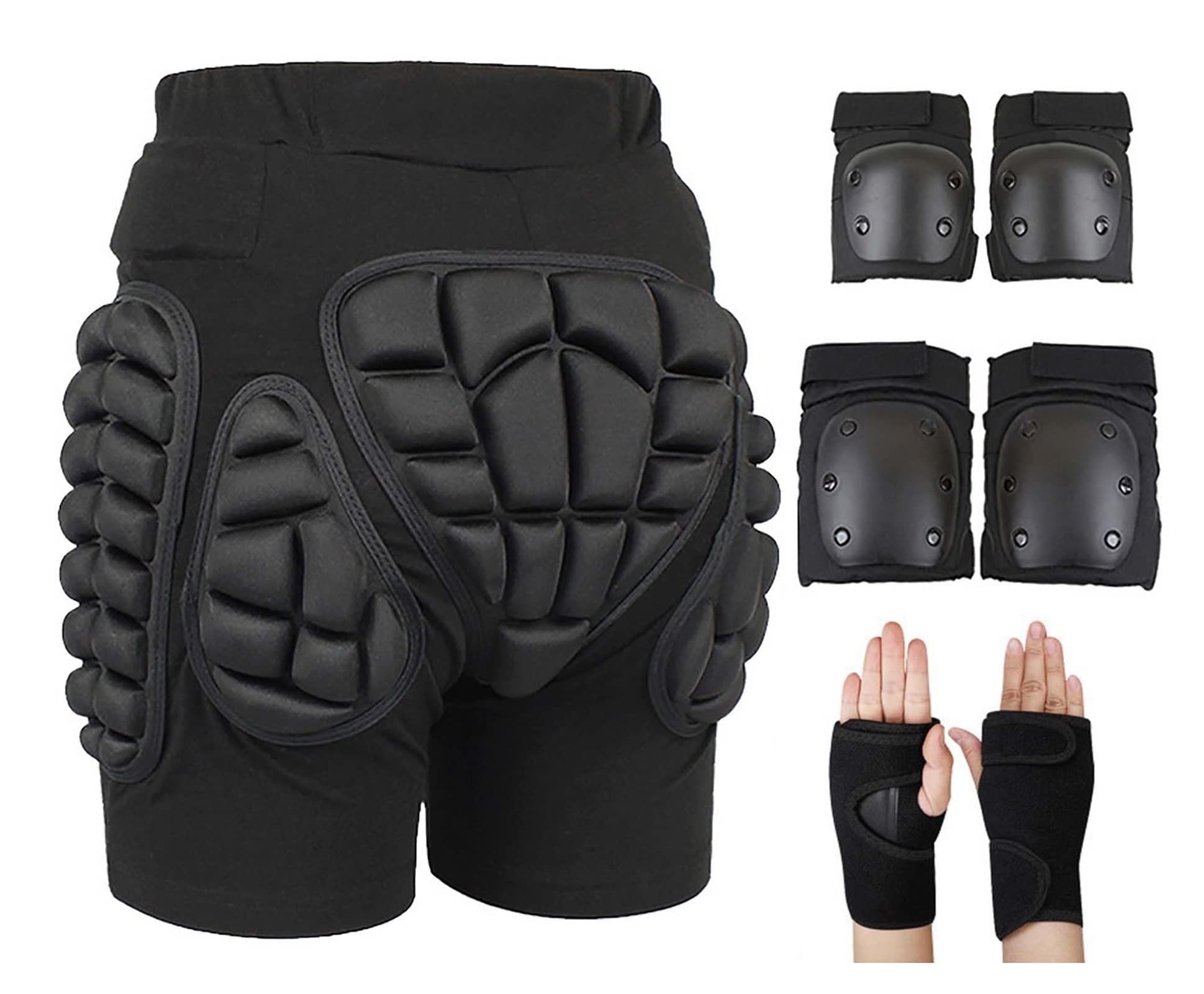 Short De Protection Rembourré Protège Fessier Cuisse Hanche Coccyx pour Ski Snowboard Roller Patinage 3D Rembourré Hanche De Protection, Protège-Fesses Protecteur (Color : C2, Size : M)