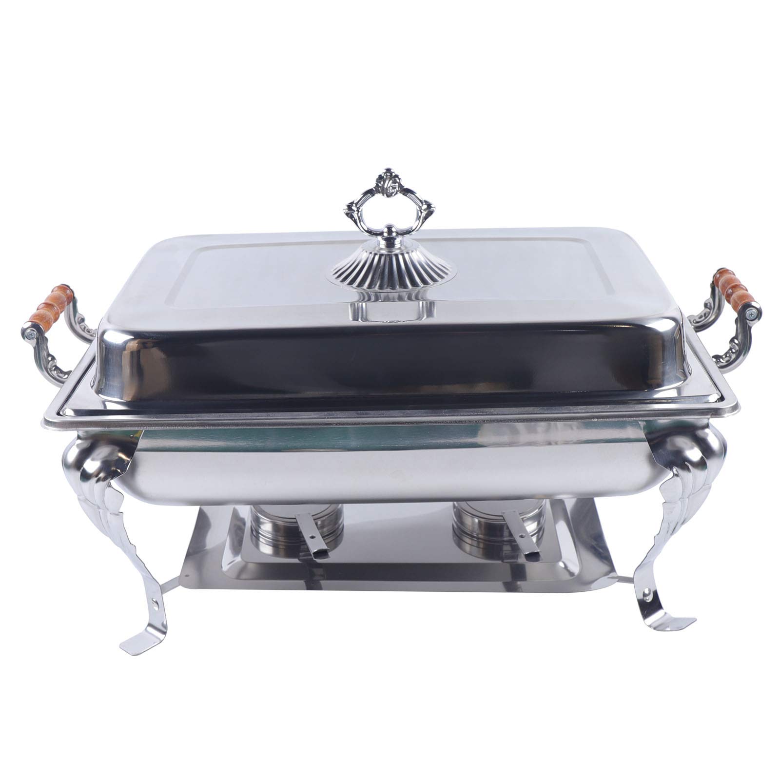 Juego de calentador de alimentos con tapa enrollable de acero inoxidable