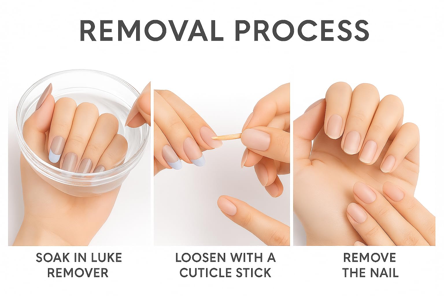 Coslifestore Press On Nails Pack of 96 | French Gel Nail Tips 3
