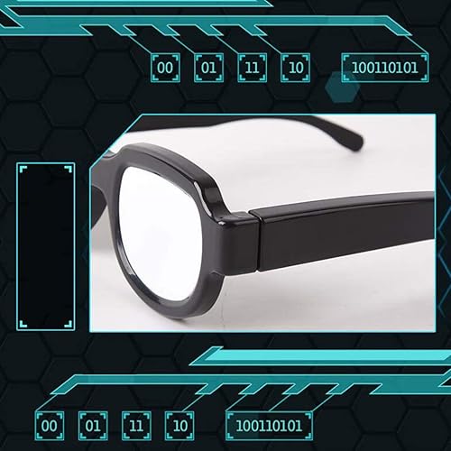 Miniatura 9 de NUOBESTY Lentes de anime iluminados, con luces LED, que brillan en la oscuridad, lentes intermitentes para fiesta de cosplay, para Halloween, fiesta
