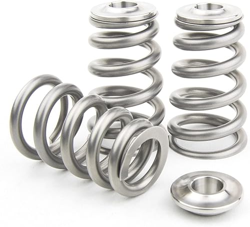 GSC - Kit de muelle de válvula cónico único y retenedor Ti compatible con EVO X/Ralliart 2008-15