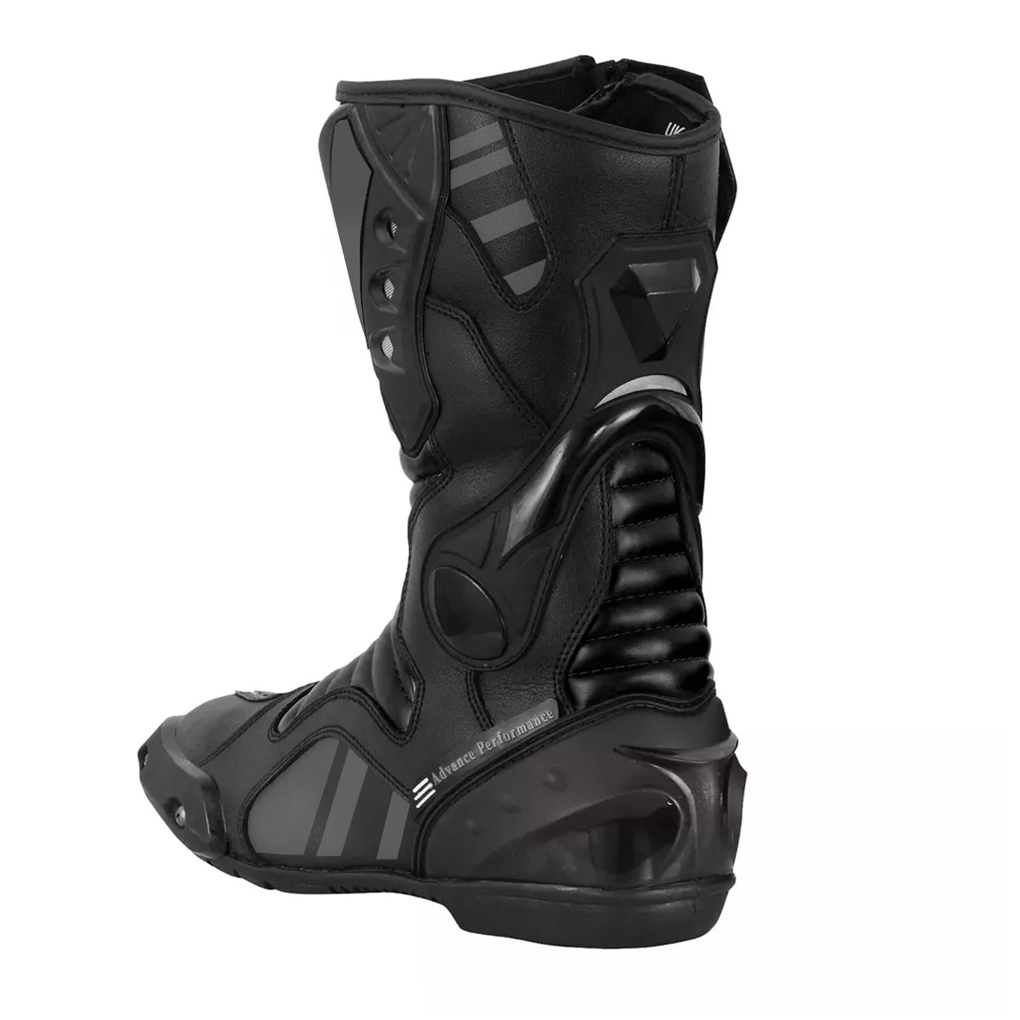 Stivali da Corsa Per Moto da Uomo Scarpe Impermeabili Lunghe in Pelle da Moto Touring
