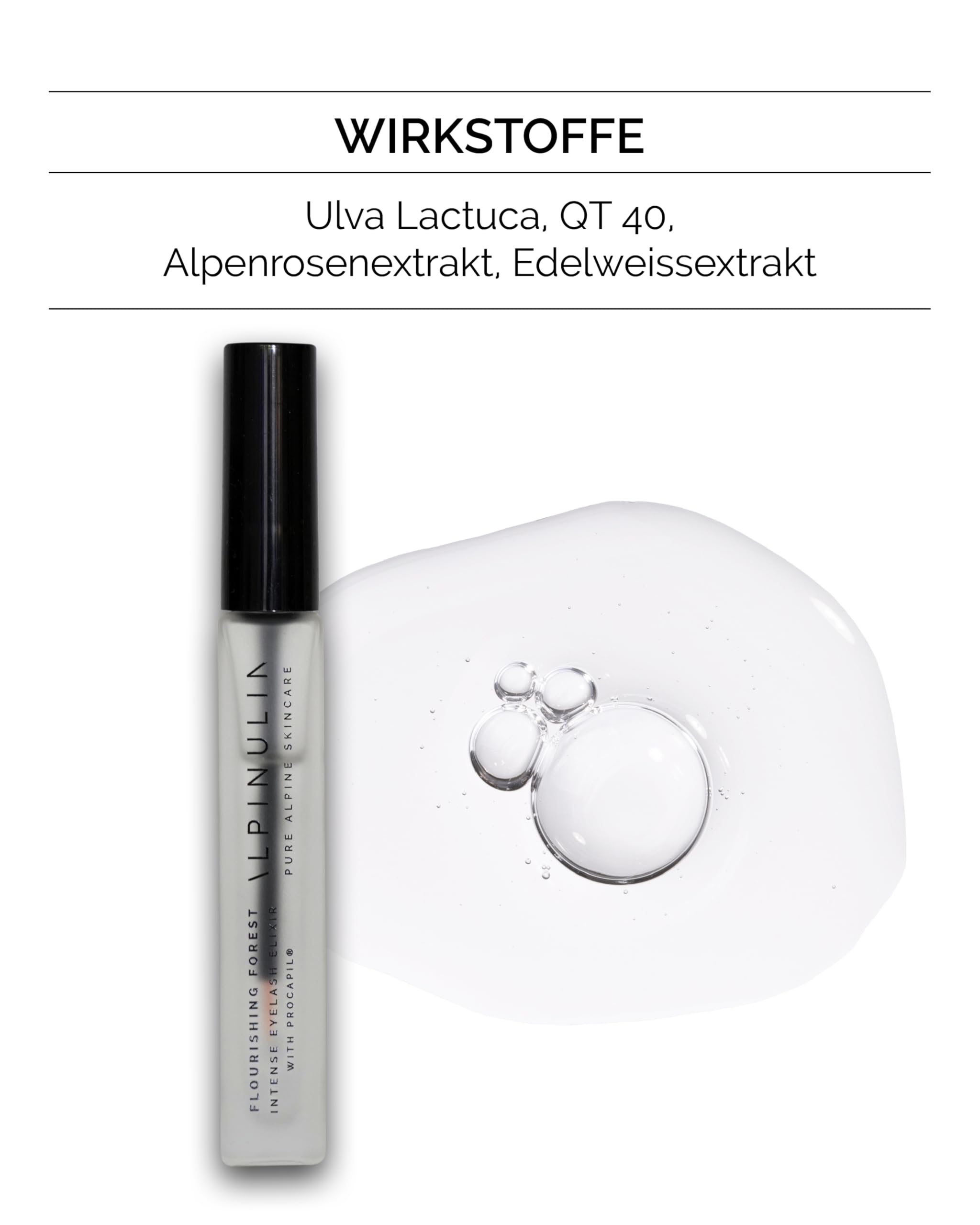 ALPINULIN FLOURISHING FOREST Wimpernserum ohne Hormone 8ml - Lash Serum für gesunde, dichte Wimpern und Augenbrauen ganz ohne hormonelle Nebenwirkungen