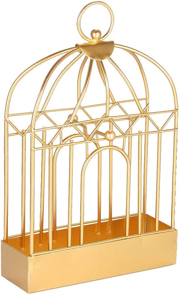 Geekmonkey Birdcage Shape Iron Mosquito Coil Holder Stand | for Indoor (Golden,1Pc)