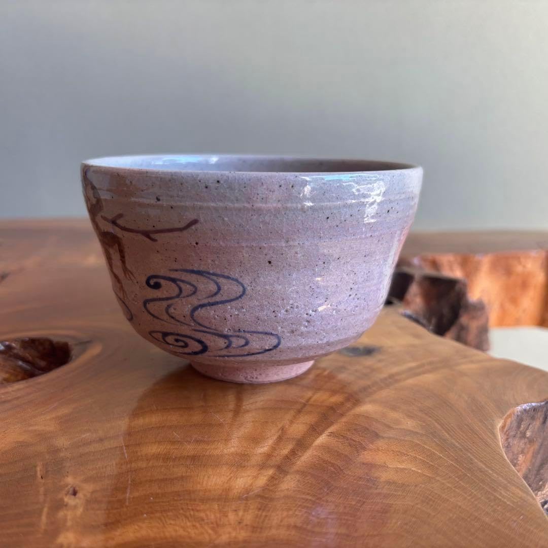 五山窯 林淡幽 金襴手 京都国立博物館 雪舟 黄初平図 茶碗 茶道具 抹茶