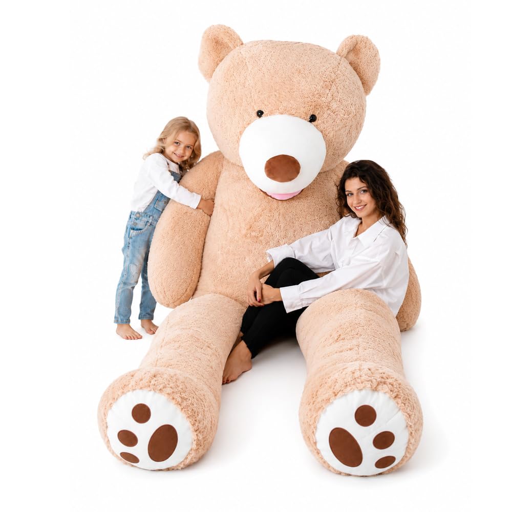 MKS Orsacchiotto XXL 340 cm – morbido peluche XXL con chiusura lampo e rivestimento lavabile, grande orso gigante come idea regalo, per cameretta dei bambini e decorazione