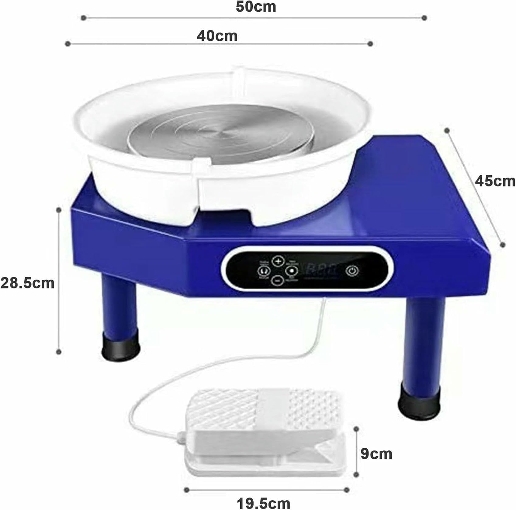 Máquina de torno de cerámica eléctrica, kit de modelado de arcilla con base de ABS extraíble y placa de cerámica, herramientas manuales de bricolaje, regalos para que los niños aprendan a trabajar