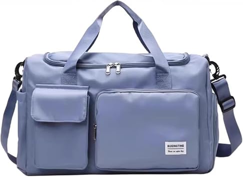 Travel Duffle Bag, Sport Gym Tote Bag for Women Men, Lightweight Weekender Bags with Shoe Compartment, for Weekender, Sports, Gym, Travel