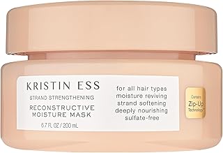 Kristin Ess Hydrating Deep Conditioner Protein Hair Mask - Shea Butter + Coconut Oil Hair Treatment for Dry Damaged Hair - Deep Conditioning, Strengthening, Softening, Anti-Frizz - Pear + Amber Scent