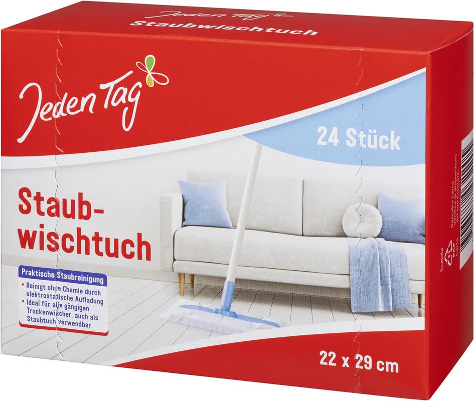 Jeden Tag Staubwischtuch 22x29cm, 24 Stück