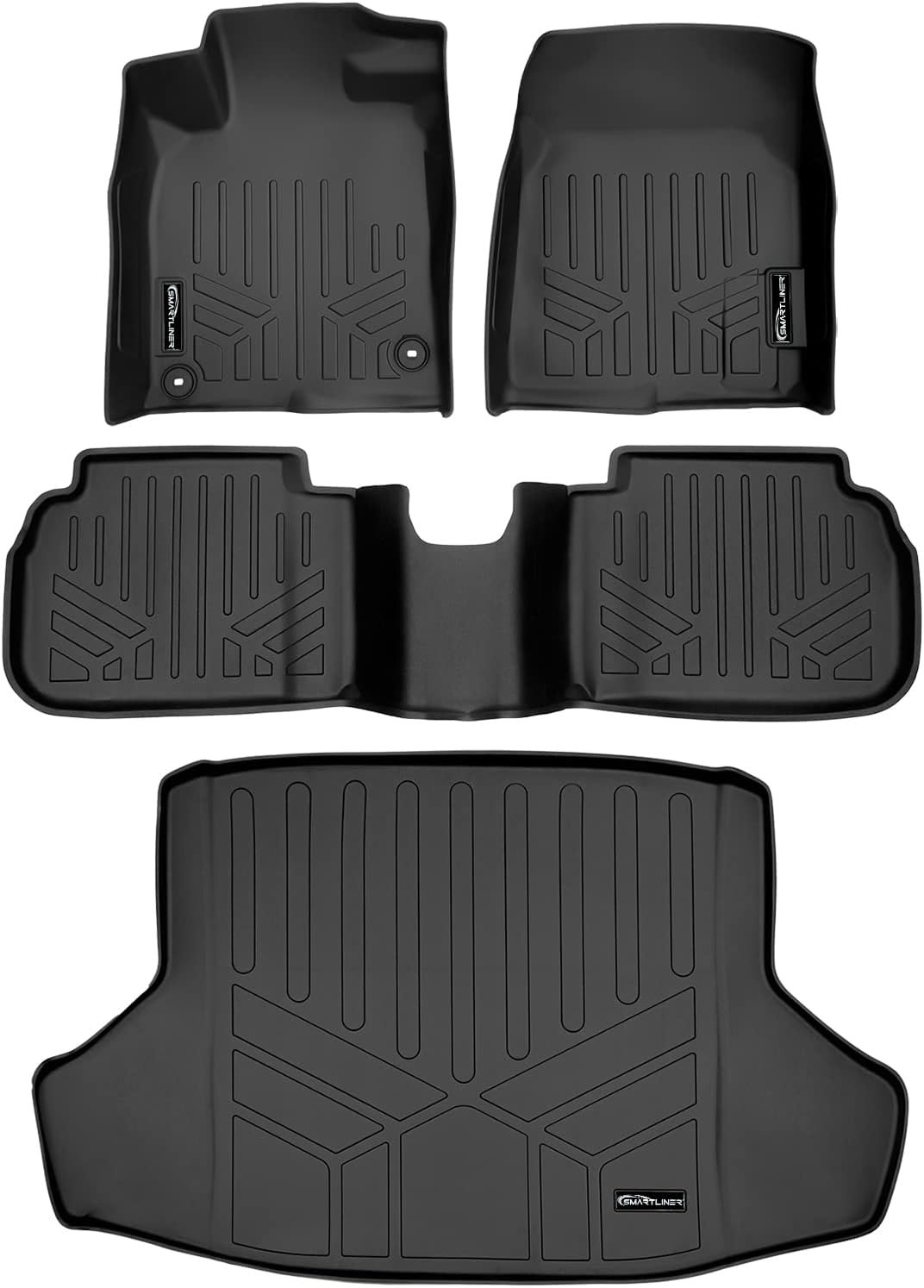 SMARTLINER Custom Fit Floor Mats 2 Rows and Cargo Liner Set Compatible with 2022-2025 Honda Civic