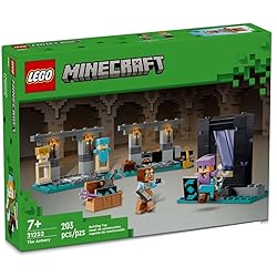 LEGO Minecraft The Armory Building Set, Includes Popular Minecraft Figures Alex and Armorsmith, Action Toy for Gamers and Kids, Gift for Boys and Girls 7 Years Old and Up, 21252