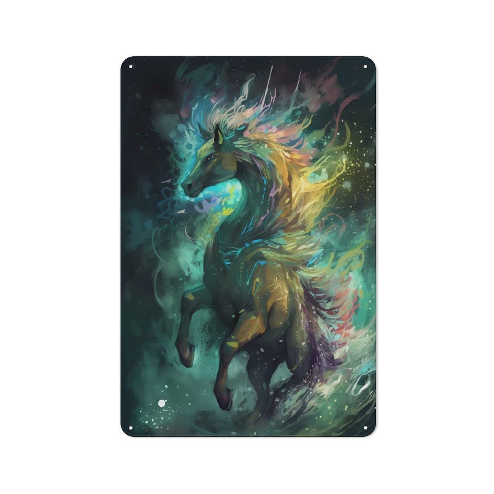 Junmoney Pegasus Engaging Tin Wall Plaque 30X20cm With For Man Cave Or Games Room, A Housewarming Gift For Leisure-Room Decor Enthusiasts