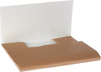 The Packaging Wholesalers  50  12 1/8 x 9 1/8 x 2" White Multi-Depth Corrugated Book Fold BSM2BK