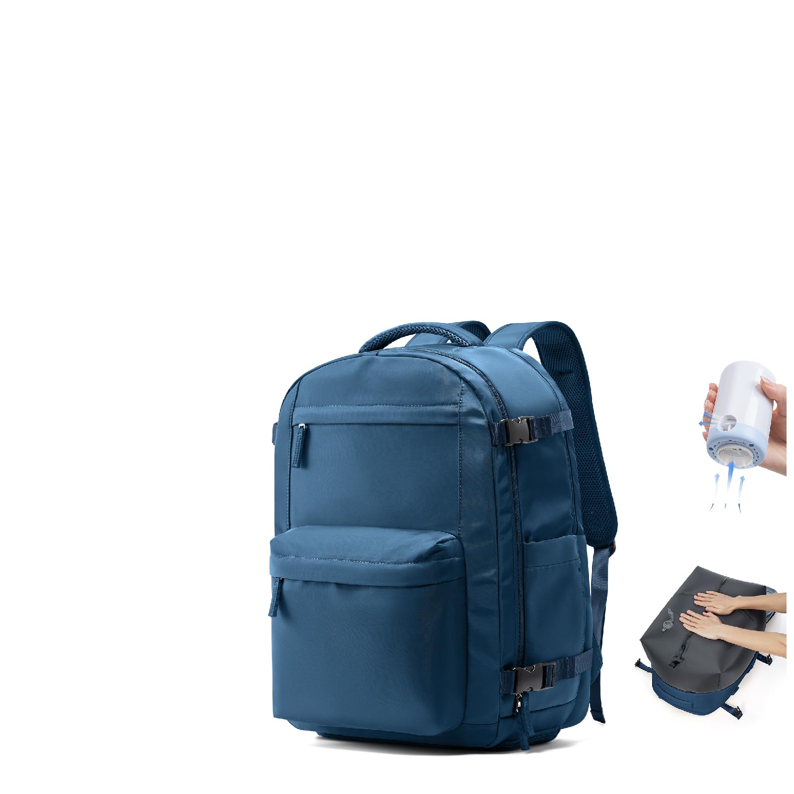VGCUB Carry on Travel Backpack for Women Men Large Laptop Gym Work Frontier Airlines Personal Item Bag Business Airport Lightweight Backpack Flight Approved Mochilas de Viaje Black — view 17