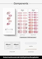 Vista 80 de ohora - Tiras de uñas de gel semicuradas (N Silver Chrome), blancas, metálicas, para cualquier lámpara de uñas UV/LED, larga duración, con 2