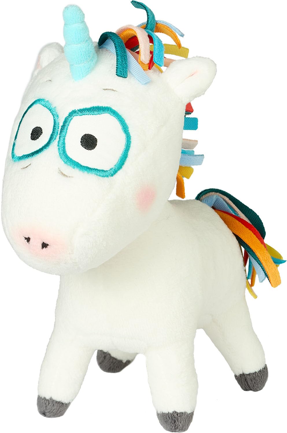 Kosmos The NEINhorn Cuddly Toy, 21 cm, with Colourful Mane, Cuddly Soft Fur and Typical Neinhorn Charm, Stuffed Toy for Children and Adults, Plush Toy, Great Gift Idea