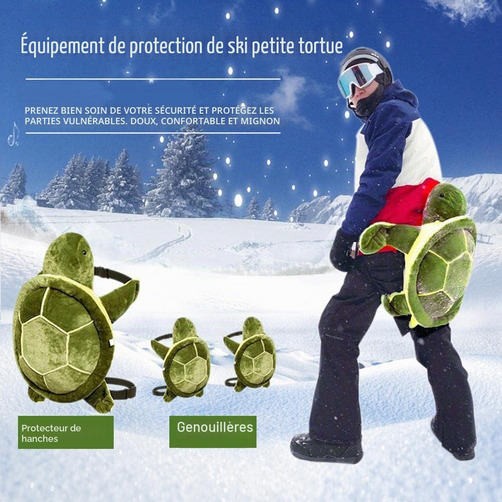 Coussin de protection en forme de tortue - En forme de tortue - Protection des hanches et des fesses - Rembourré en peluche - Pour le ski, le patinage à glace et le snowboard