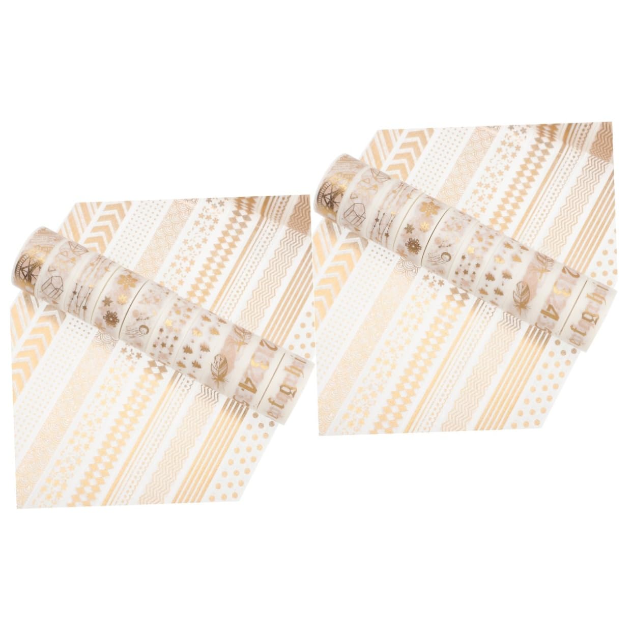 TEHAUX 40rotoli Nastro Adesivo Washi Decorativo Oro Per Scrapbooking e Confezione Da Adatto Per Diario Regali e Decorazioni Feste