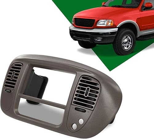 Miniatura 8 de Center Dash - Bisel de ventilación de radio para Ford F150 Expedition Dash 1997-2003, bisel climático, color marrón