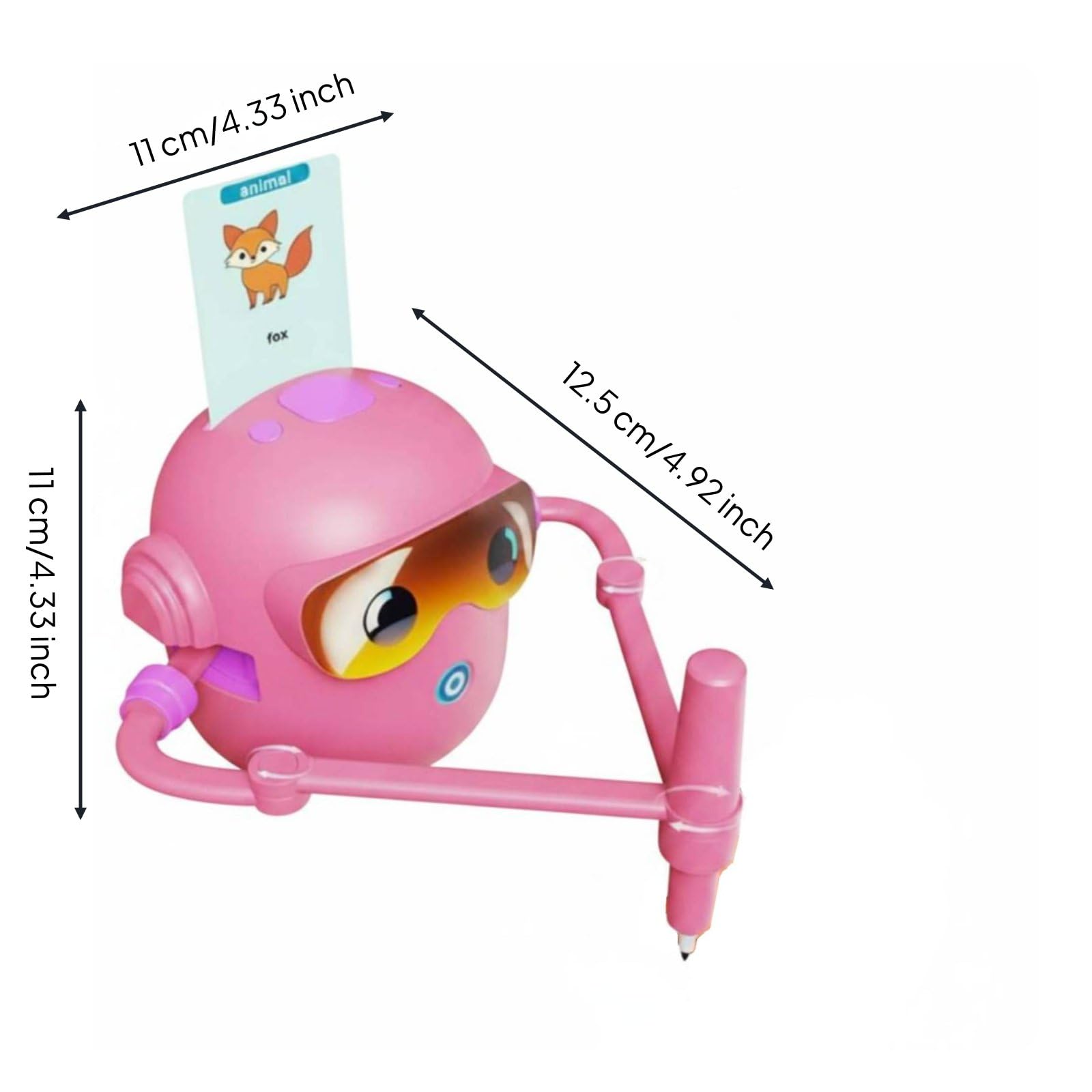 Robot da Disegno per Bambini Giocattolo Formativo Istruzioni a Step Schede Didattiche Suggerimenti Vocali Ricaricabile Adatto Libero Bambini , Rosa