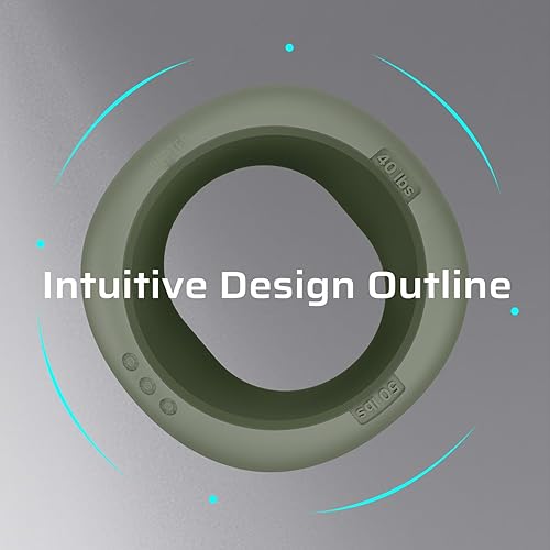 Miniatura 6 de BERTER Anillos fortalecedores de agarre de mano, entrenador de fuerza de agarre, juego de ejercitador de dedos, agarre exprimidor de silicona para