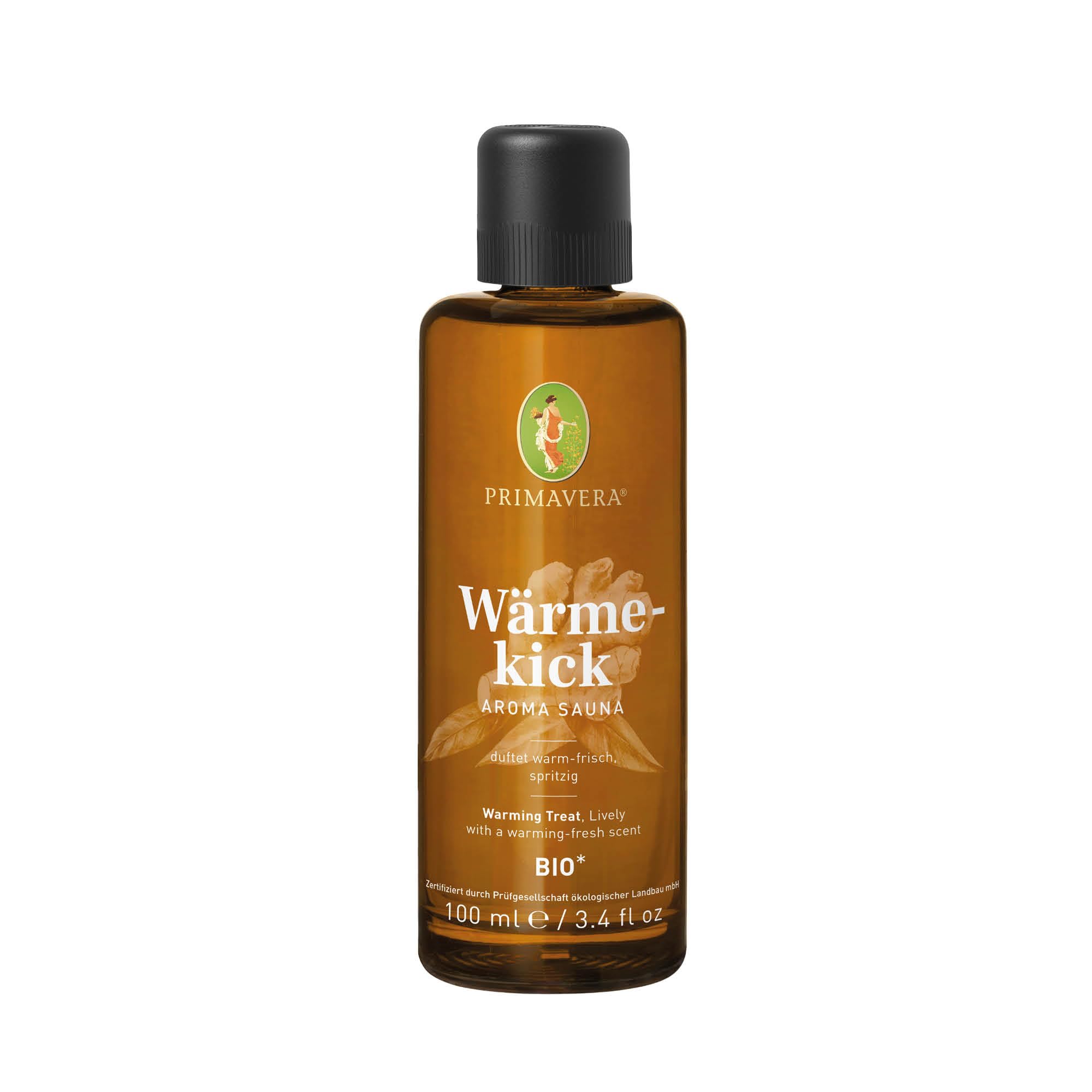 PRIMAVERA Wärmekick Aroma Sauna bio* 100 ml - Saunaöl, Aromatherapie - warmer-frischer Duft - ausgleichend - vegan