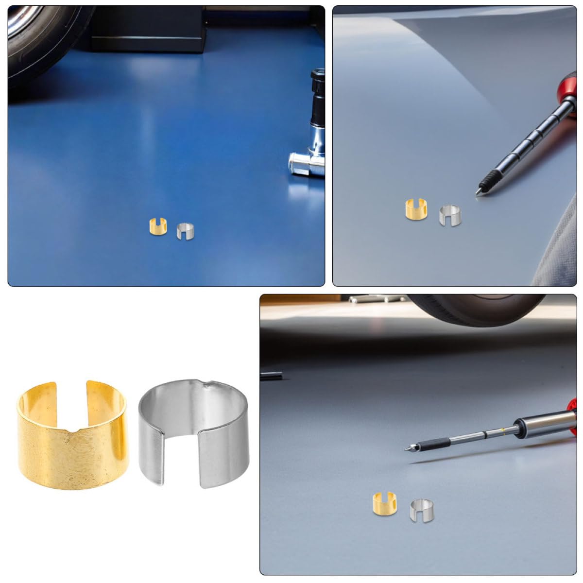 ibasenice 12pcs Manchons Adaptateurs de Bornes de Batterie de Voiture en Alliage, Compatibilité, Portable pour Stockage, pour Connecteurs Positifs et Négatifs