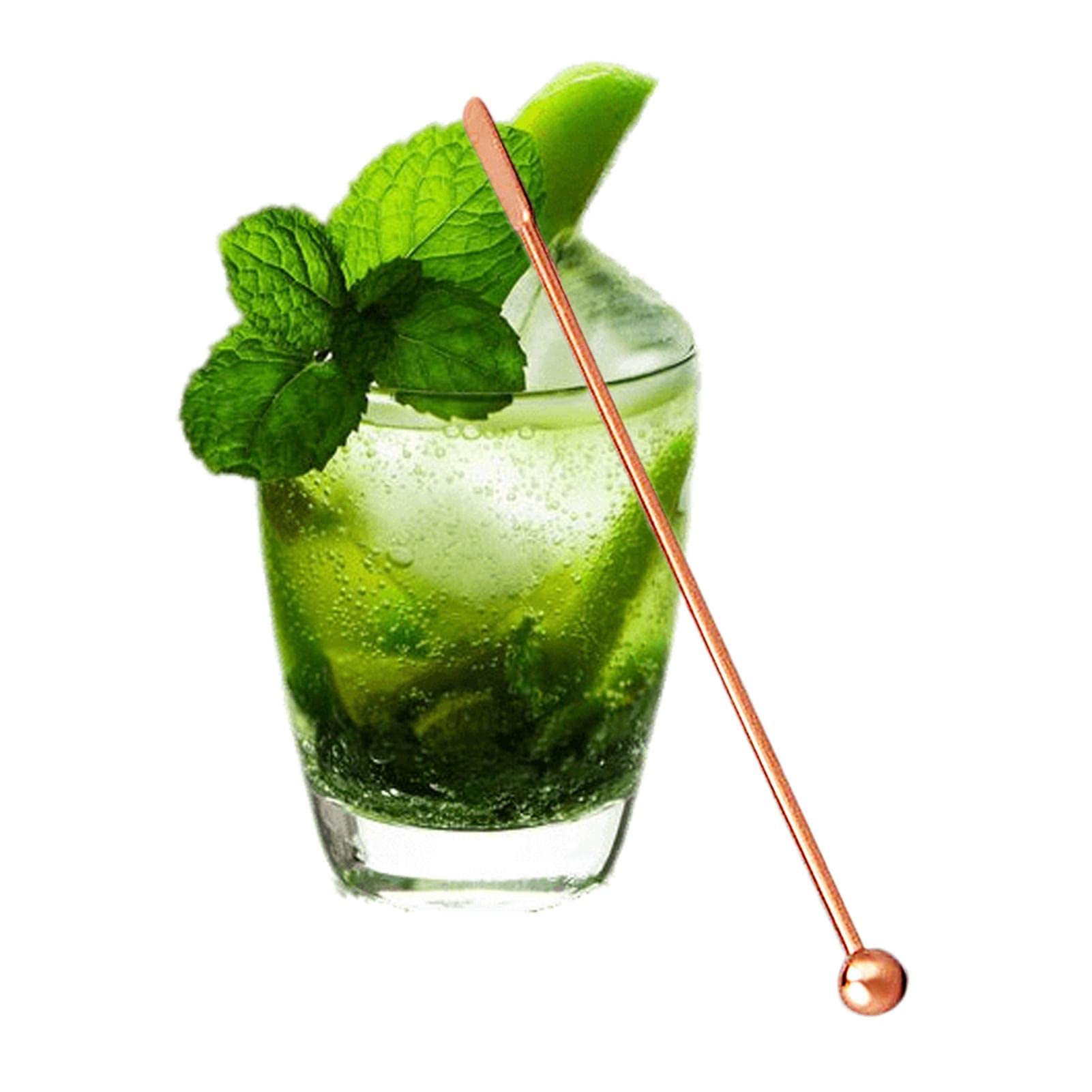 TRKETK 4 stuks roestvrijstalen koffieroerstaafjes, cocktaildranken, tropische roerstaafjes, herbruikbare roerstaafjes voor koffiebar, chocolademelk met kleine rechthoekige peddels, roerders voor warme