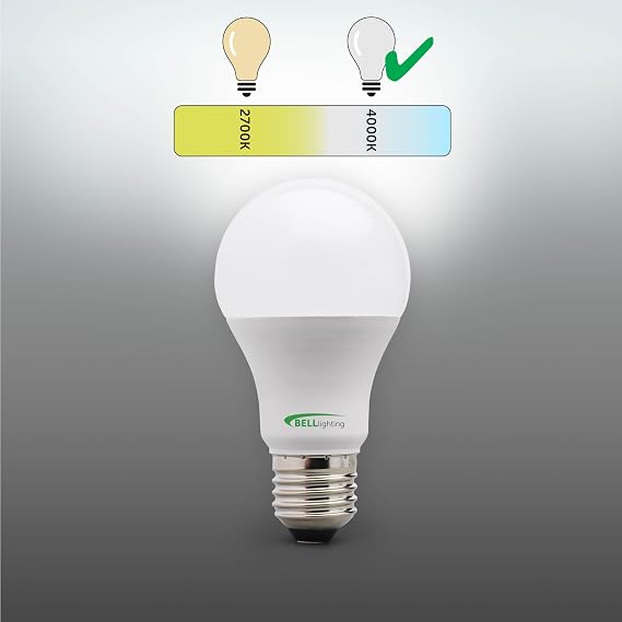 BELL Lighting E27 Edison Dimmable LED GLS Bulbs Natural White 8.1W 6 Pack [Energy Class F]