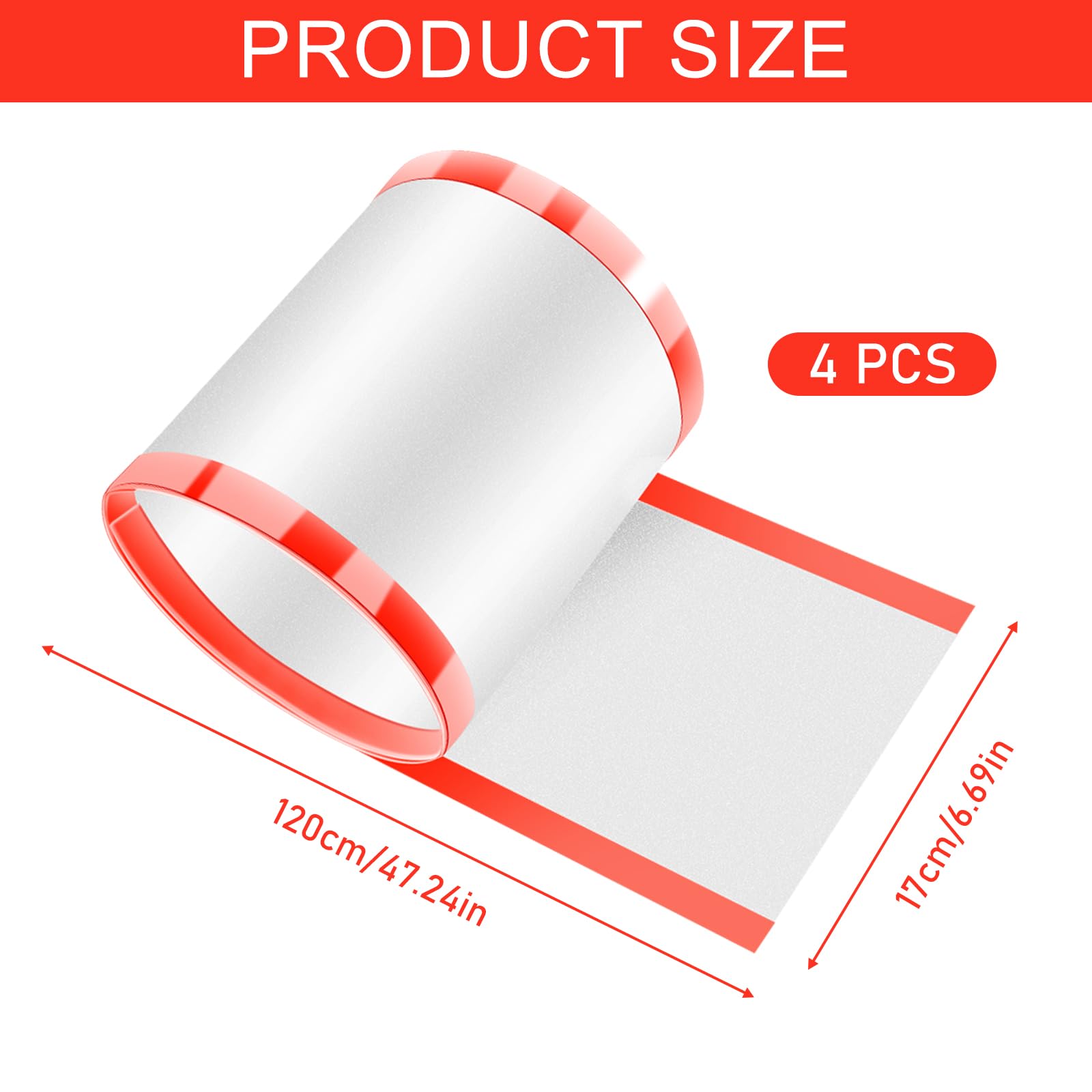 Lot de 4 protections anti-pincement de doigts pour enfants - 17 x 120 cm - Protection anti-pincement de porte - En plastique - Protection anti-pincement des doigts - Pour maternelle, salle de classe