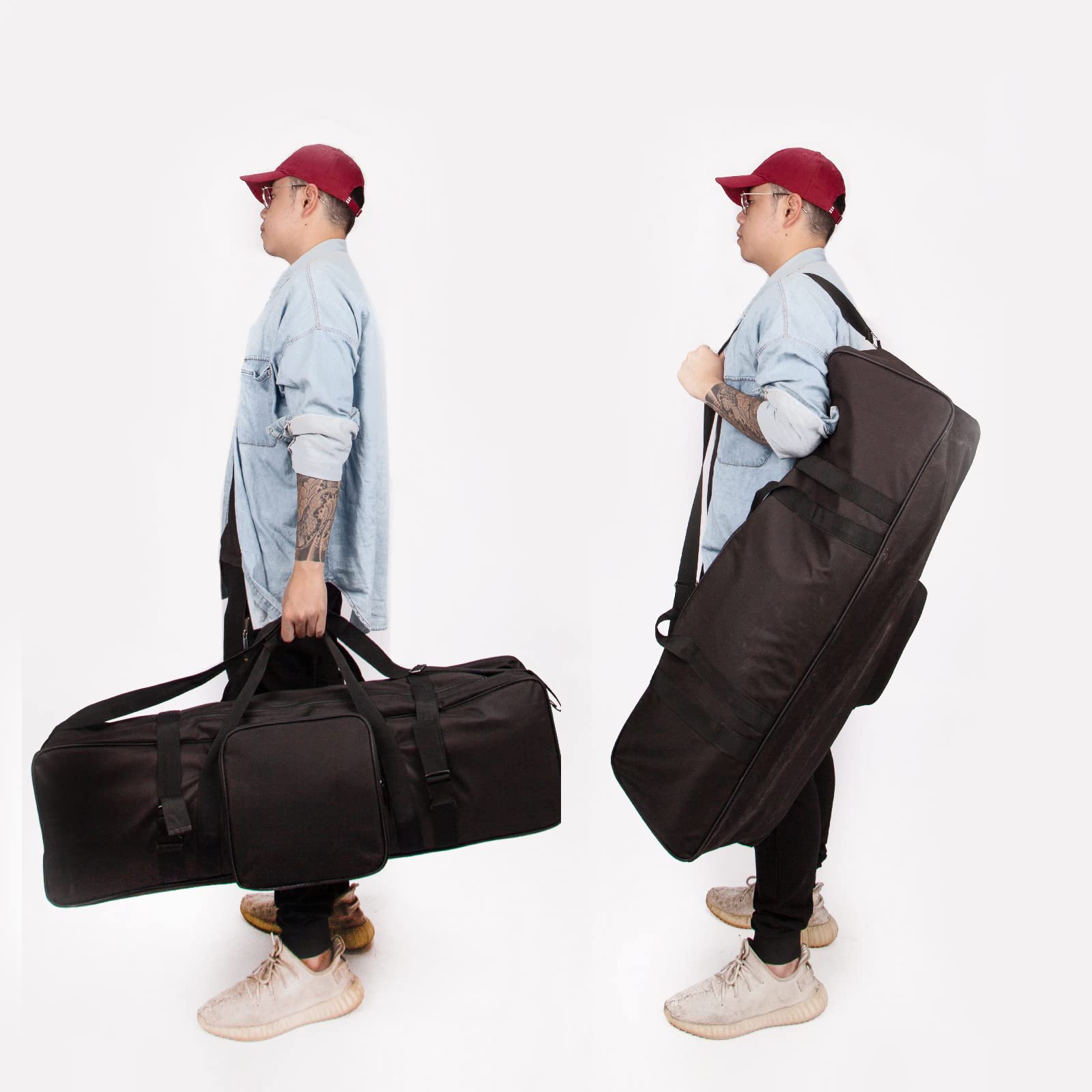 Bolsa de Transporte Resistente para Equipo de iluminación de Estudio fotográfico, 90 x 27 x 24 cm, Funda de Almacenamiento portátil para cámara, trípode y Soporte de luz