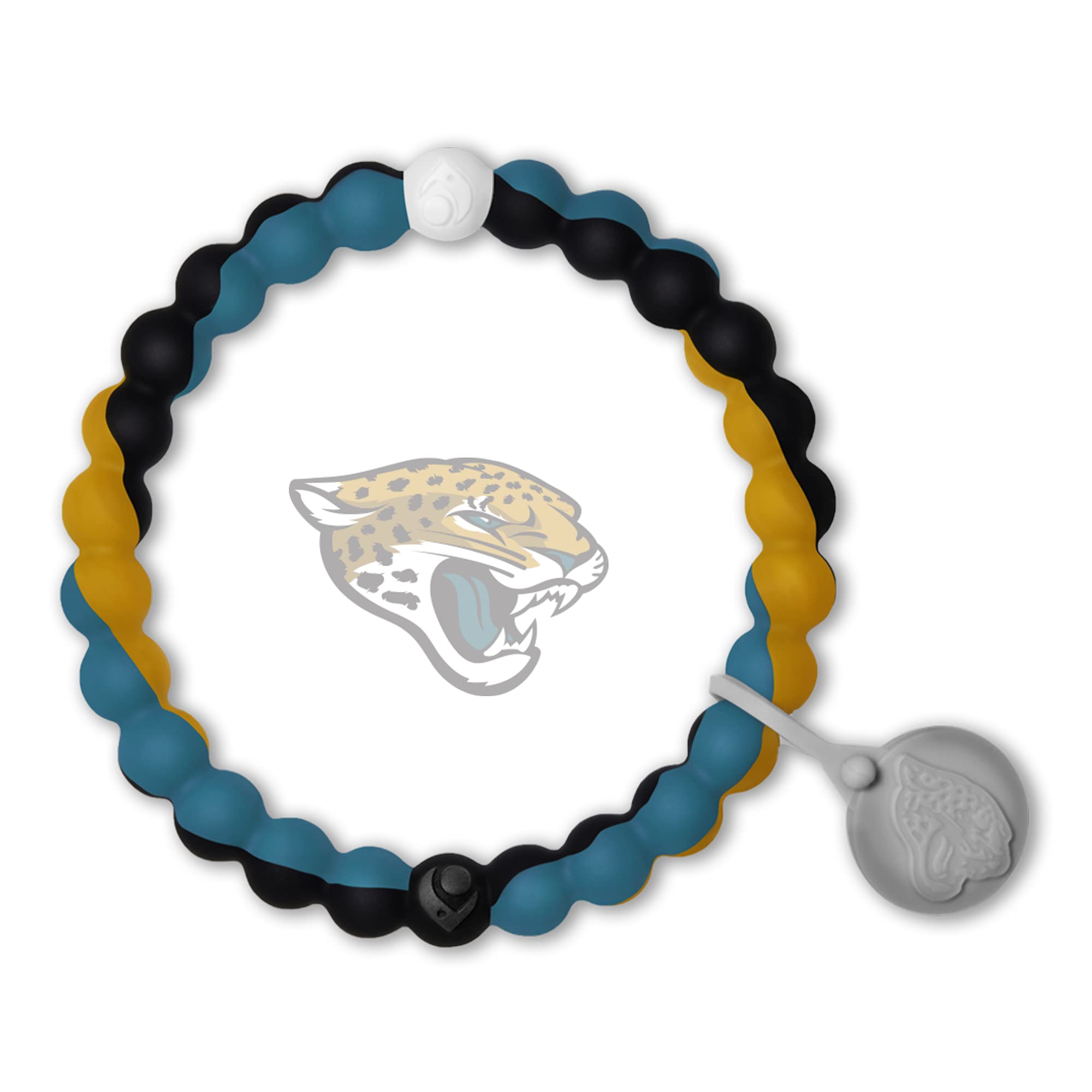 LokaiSilicone Beaded Bracelet for Men & Women, NFL Football Collection - Silicone Jewelry Fashion Bracelet Slides-On for Comfortable Fit, 6" - Small, Silicone